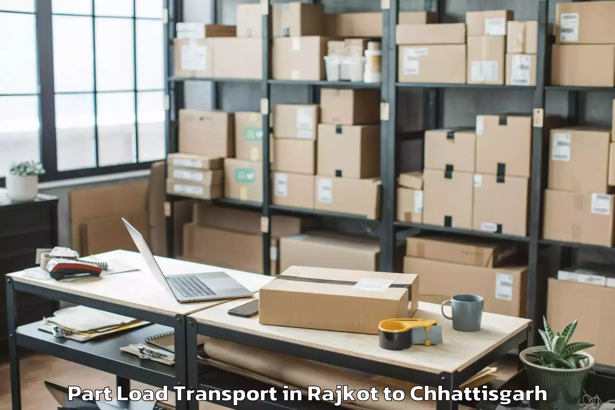 Book Rajkot to Katghora Part Load Transport